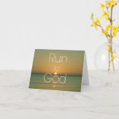 Inspirerend Christelijk Citaat Rij naar God Kaart (Gele Bloem)