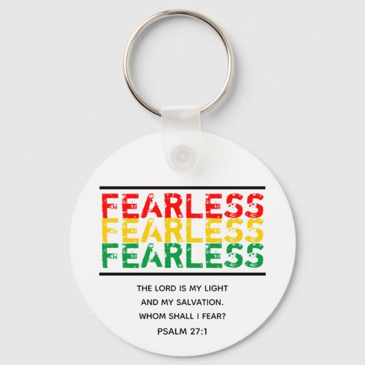 Inspirerend Christelijk FEARLESS Sleutelhanger (Voorkant)