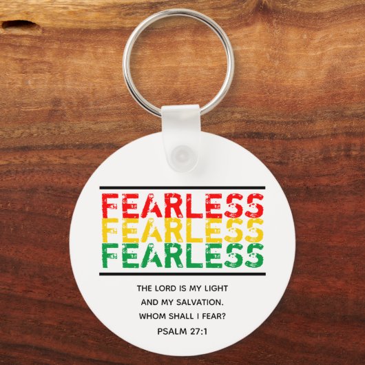 Inspirerend Christelijk FEARLESS Sleutelhanger (Voorkant)