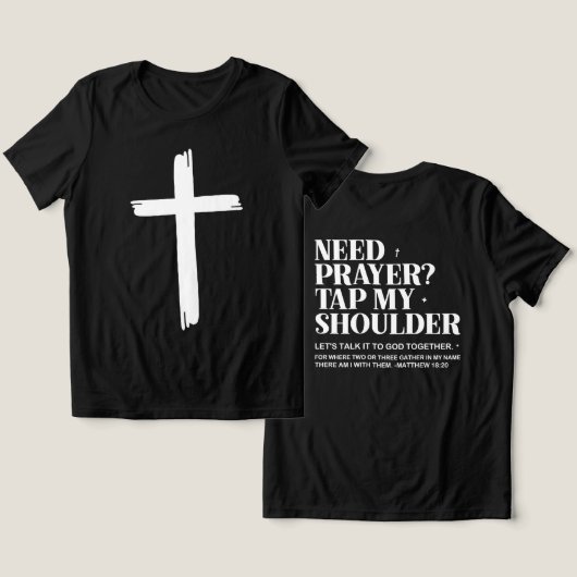 Inspirerend/Christelijk Gebed Nodig Tri-Blend Shirt (Ontwerp Voorkant & Achterkant)