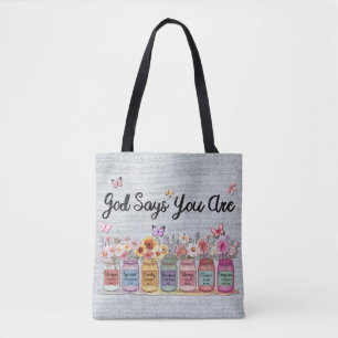 Inspirerend Christelijk Gezegde Tote Bag