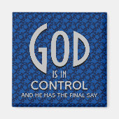 INSPIREREND CHRISTELIJK GOD IS IN CONTROLE MAGNEET (Voorkant)