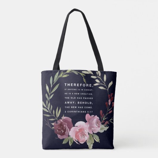 inspirerend Christelijk over de hele canvas tas (Achterkant)