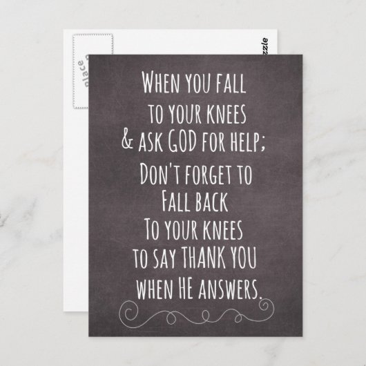 Inspirerend Christelijk prijsbericht Briefkaart (Voorkant / Achterkant)