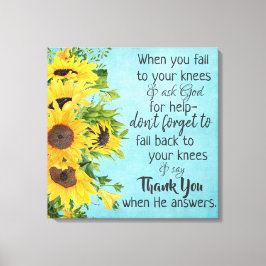 Inspirerend Christelijk prijsbericht Canvas Afdruk