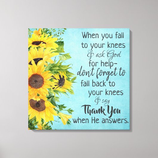 Inspirerend Christelijk prijsbericht Canvas Afdruk (Voorkant)