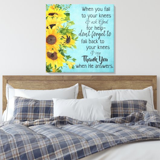 Inspirerend Christelijk prijsbericht Canvas Afdruk (Insitu (Slaapkamer))