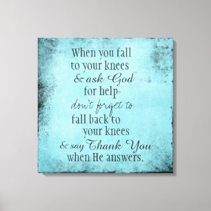 Inspirerend Christelijk prijsbericht Canvas Afdruk