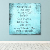 Inspirerend Christelijk prijsbericht Canvas Afdruk (Insitu (Houten vloer))