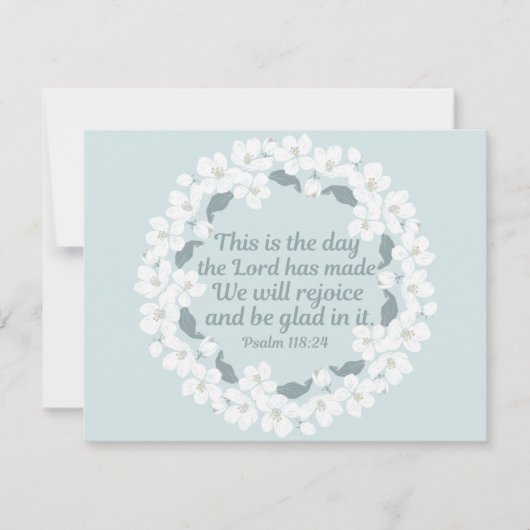 Inspirerend Christelijk Psalm 118:24 Kaart (Voorkant)