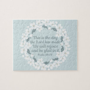 Inspirerend Christelijk Psalm 118:24 Legpuzzel