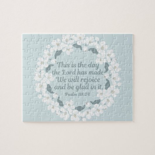 Inspirerend Christelijk Psalm 118:24 Legpuzzel (Horizontaal)