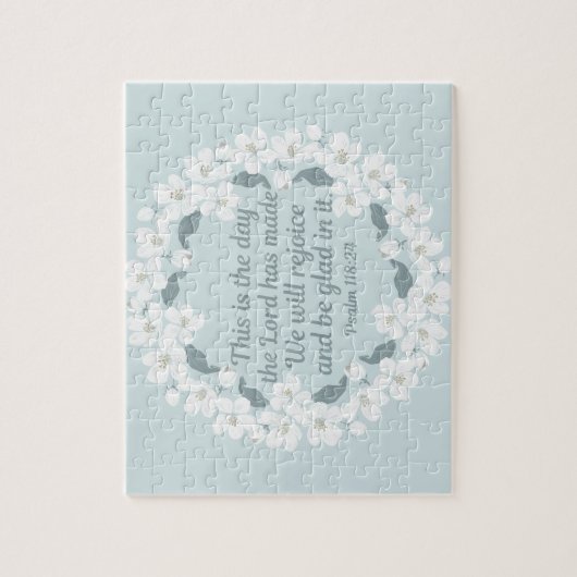 Inspirerend Christelijk Psalm 118:24 Legpuzzel (Verticaal)