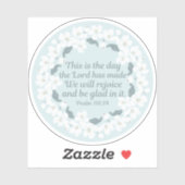 Inspirerend Christelijk Psalm 118:24 Leuke Bloemen Sticker (Vel)