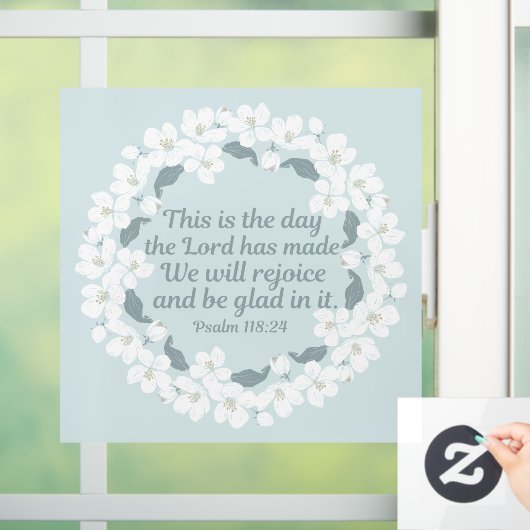 Inspirerend Christelijk Psalm 118:24 Raamsticker (Huis)