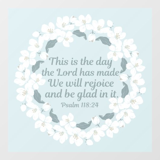 Inspirerend Christelijk Psalm 118:24 Raamsticker (Vel)