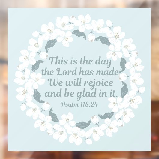 Inspirerend Christelijk Psalm 118:24 Raamsticker (Vel 2)