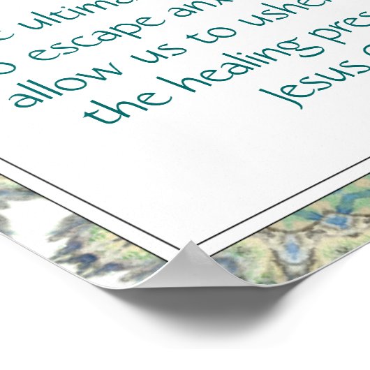 Inspirerend Christelijke angstdepressie Citaten Poster (Hoek)