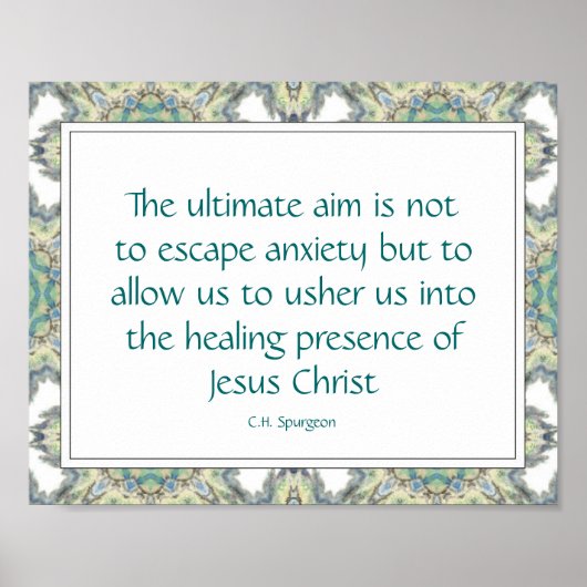 Inspirerend Christelijke angstdepressie Citaten Poster (Voorkant)