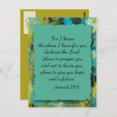 Inspirerend Christelijke Bijbel God's Plan Briefka Briefkaart (Voorkant / Achterkant)