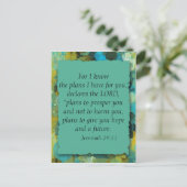 Inspirerend Christelijke Bijbel Gods Plannen Brief Briefkaart (Staand voorkant)