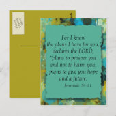 Inspirerend Christelijke Bijbel Gods Plannen Brief Briefkaart (Voorkant / Achterkant)