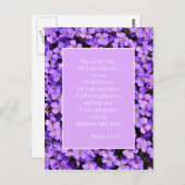 Inspirerend Christelijke Bijbel Verse Angst Briefkaart (Voorkant / Achterkant)