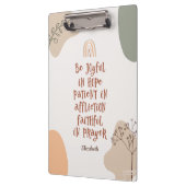 Inspirerend Christelijke Bijbel Verse Modern Boho Klembord (Links)