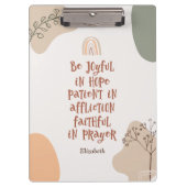 Inspirerend Christelijke Bijbel Verse Modern Boho Klembord (Voorkant)