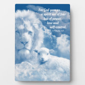 Inspirerend Christelijke Bijbelvergen voor Sterkte Fotoplaat (voorkant)