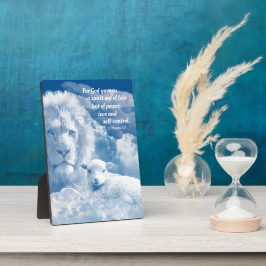 Inspirerend Christelijke Bijbelvergen voor Sterkte Fotoplaat (Zijkant)