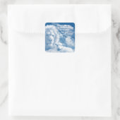 Inspirerend Christelijke Bijbelvergen voor Sterkte Vierkante Sticker (Tas)