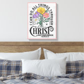 Inspirerend Christelijke bijbelvers Canvas Afdruk (Insitu (Slaapkamer))