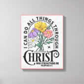 Inspirerend Christelijke bijbelvers Canvas Afdruk (Voorkant)