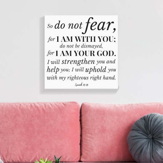 Inspirerend Christelijke bijbelvers Canvas Afdruk (Insitu (Woonkamer))