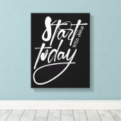 Inspirerend Christelijke bijbelvers Canvas Afdruk (Insitu (Houten vloer))