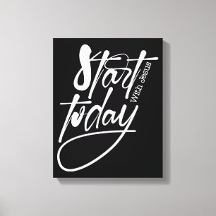 Inspirerend Christelijke bijbelvers Canvas Afdruk