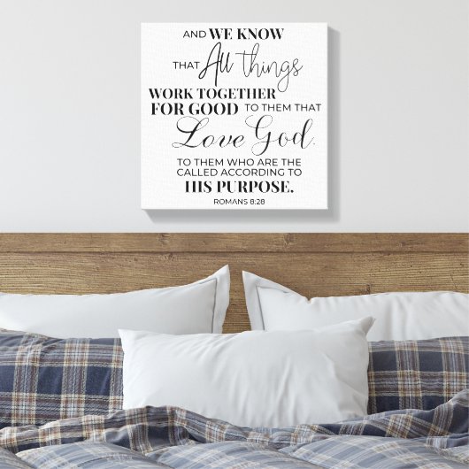 Inspirerend Christelijke bijbelvers Canvas Afdruk (Insitu (Slaapkamer))