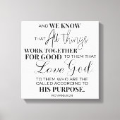 Inspirerend Christelijke bijbelvers Canvas Afdruk (Voorkant)