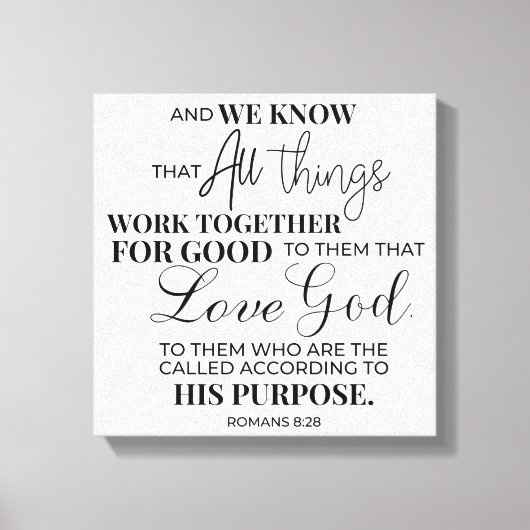 Inspirerend Christelijke bijbelvers Canvas Afdruk (Voorkant)