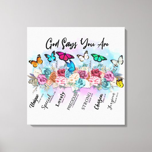 Inspirerend Christelijke bijbelvers Canvas Afdruk (Voorkant)