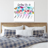 Inspirerend Christelijke bijbelvers Canvas Afdruk (Insitu (Slaapkamer))