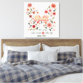 Inspirerend Christelijke bijbelvers Canvas Afdruk (Insitu (Slaapkamer))