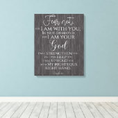 Inspirerend Christelijke Bijbelvers Canvas Print (Insitu (Houten vloer))