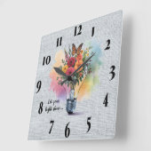 Inspirerend Christelijke Bijbelvers / Schrift Vierkante Klok (Hoek)