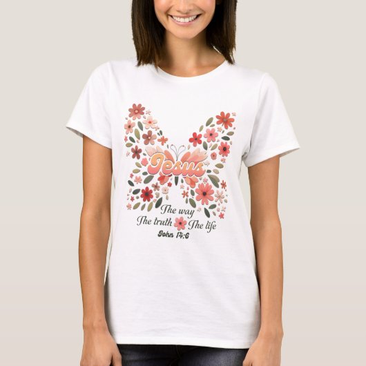Inspirerend Christelijke bijbelvers T-shirt (Voorkant)
