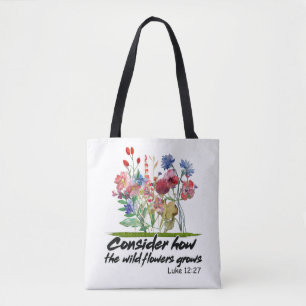 Inspirerend Christelijke bijbelvers Tote Bag