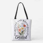 Inspirerend Christelijke bijbelvers Tote Bag (Achterkant)
