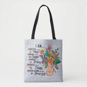 Inspirerend Christelijke bijbelvers Tote Bag