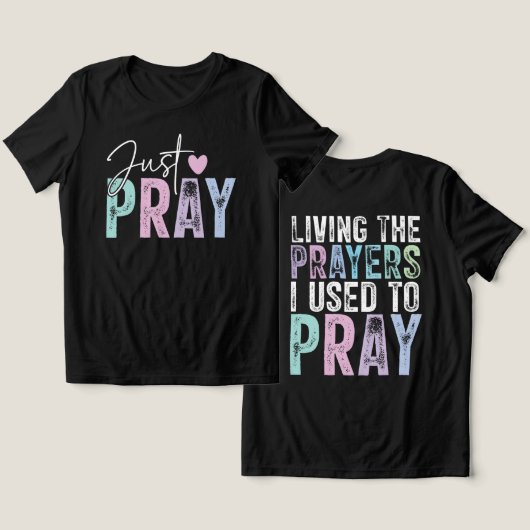 Inspirerend Christelijke bijbelvers Tri-Blend Shirt (Ontwerp Voorkant & Achterkant)